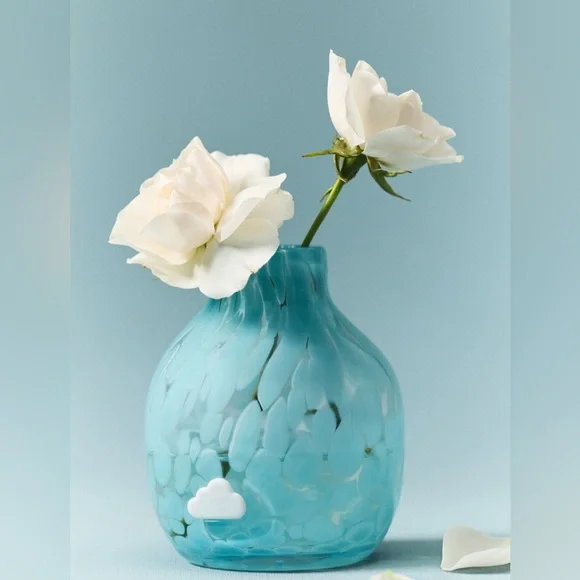 Anthropologie The Icon Cloud Confetti Glass Vase - Picture 1 of 2
